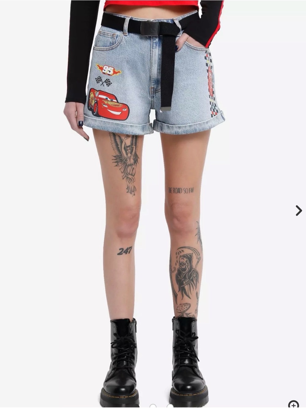 Disney Pixar Cars Lightning McQueen Denim Shorts